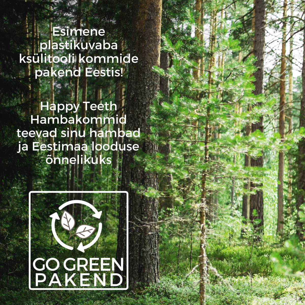 Happy Teeth ksülitooli ja erütritooliga hambakommid - Õun 100g / 185tk