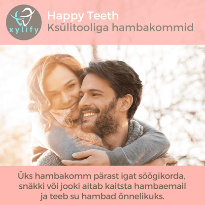 Happy Teeth ksülitooliga hambakommid - Greip 100g / 170tk