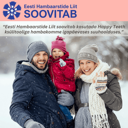 Happy Teeth ksülitooliga hambakommid - Greip 100g / 170tk