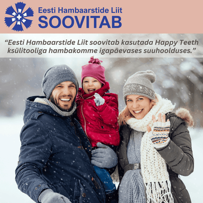 Happy Teeth ksülitooliga hambakommid - Šoko-Münt 100g / 165tk
