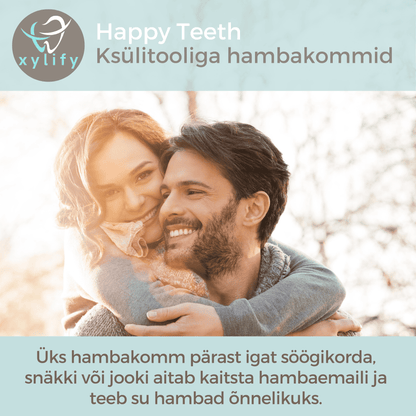 Happy Teeth ksülitooliga hambakommid - Piparmünt 100g / 170tk